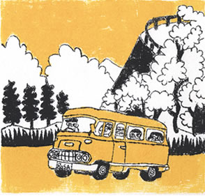 オリジナルイラスト　タイトル「和束へ」