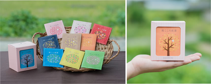 季節模様を10種類のティーバック一枚一枚のパッケージに表現